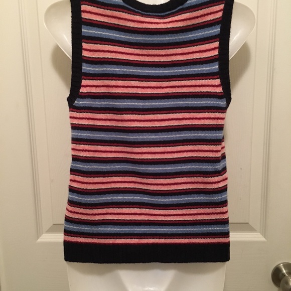 VINTAGE! ESPRIT! EUC! Striped Sweater Vest Tank S - Picture 16 of 16